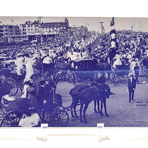 Carte postale vintage ASBURY PARK, scène de défilé de bébés du New Jersey, promenade, souvenir, carte postale, souvenirs, papier, éphémères, PanchosPorch