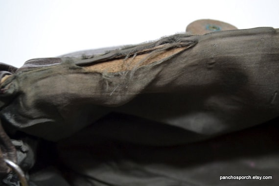 Vintage Leather Pilots Bag Worn Weathered Brown L… - image 10