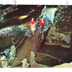 vintage TENNESSEE VIRGINIA Carte Postale Bristol Caverns Bridge River Utilisé Carte Postale Souvenirs Publicité Papier Ephemera PanchosPorch
