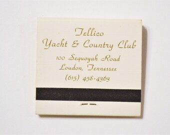 Vintage Tellico Yacht Country Club Matches Matchbook Tennessee Souvenir Collectible Advertising Matches  PanchosPorch