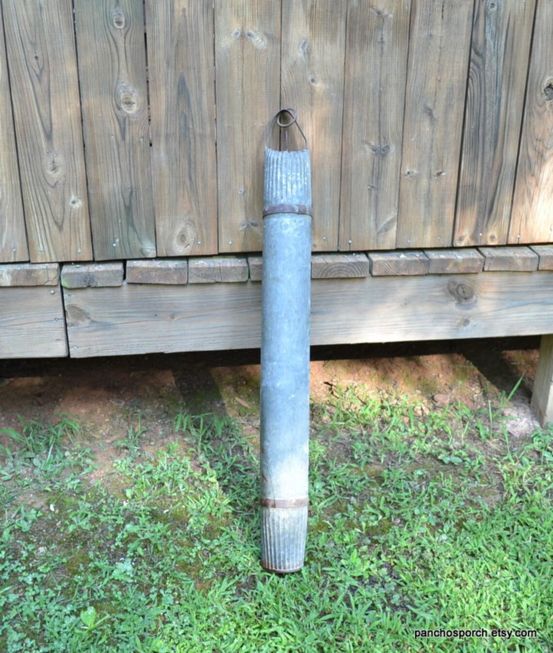 Vintage Galvanized Metal Well Draw Bucket Primitive Water Well Etsy