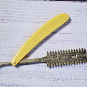 Vintage Durham Duplex Razor Celluloid Handle Collectible Mens Shaving Razor Barber Shop Decor PanchosPorch