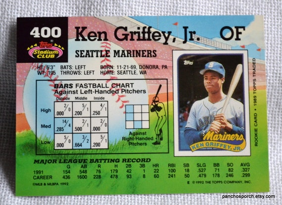 Ken Griffey Jr. 1992 Topps Baseball Card - Seattle Mariners