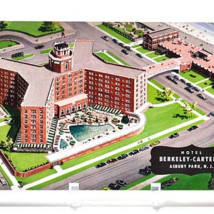 Carte postale vintage ASBURY PARK New Jersey Berkeley Carteret Hotel Beach Landmark Carte postale souvenir Souvenirs Papier éphémères PanchosPorch