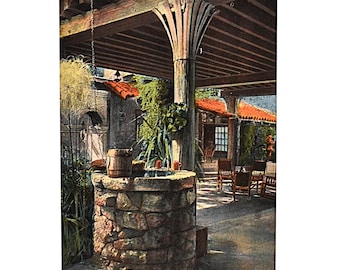 Vintage St. Catherine's Well Postcard: Mission Inn, Riverside, California