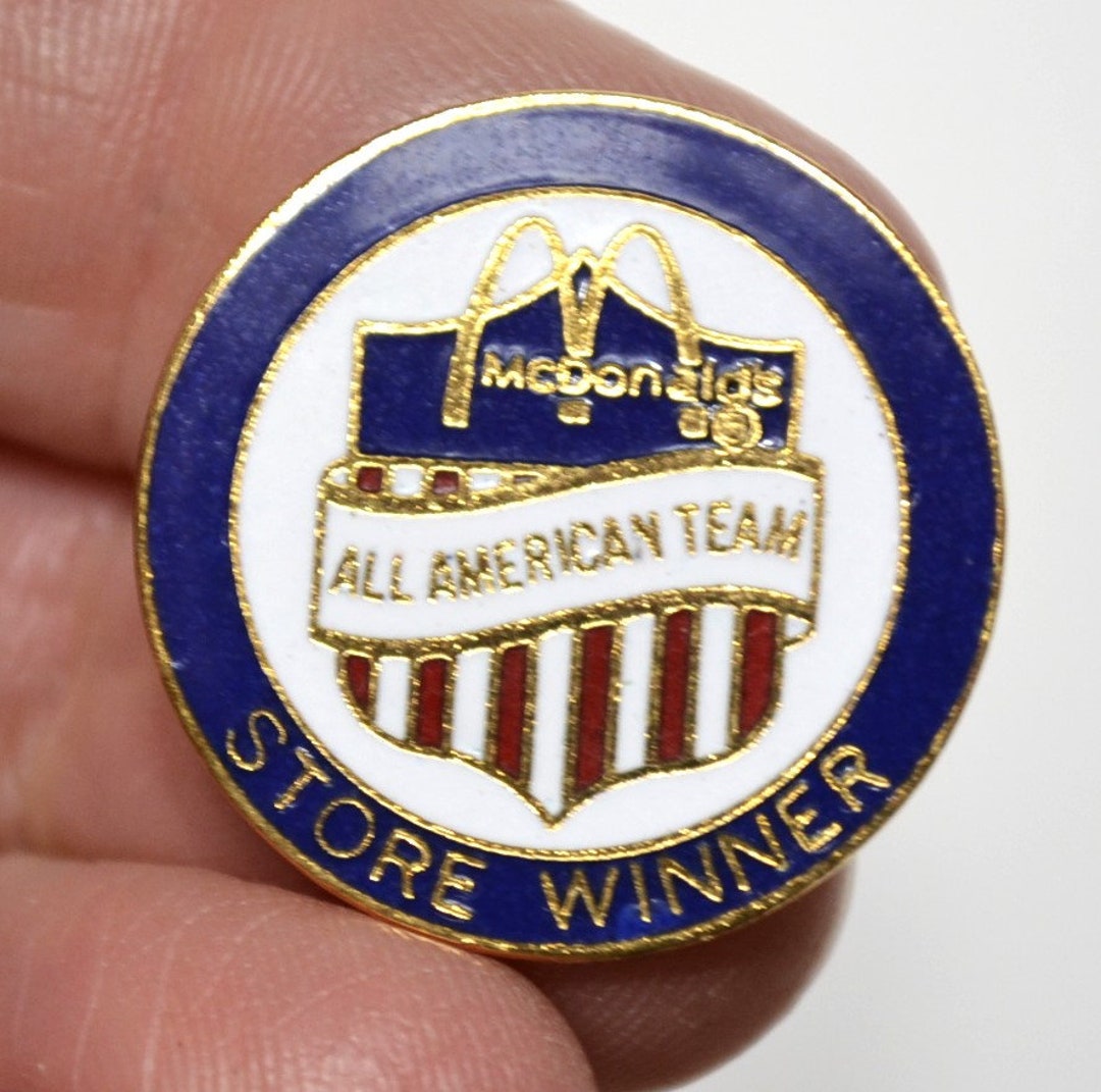 Vintage Mcdonalds Lapel Hat Pin All American Team Store Winner Etsy