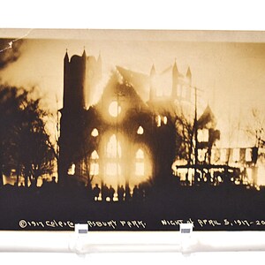 Carte postale vintage ASBURY PARK New Jersey 1917 Grand incendie, nuit du 5 avril, carte postale photo souvenirs, papier éphémères PanchosPorch