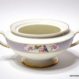 Vintage Johnson Bros Sugar Bowl: Birds & Floral Indian Tree (No Lid)