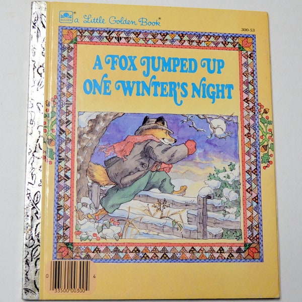 Vintage A Fox Jumped Up One Night Little Golden Book Nina Barbaresi Illustrated Childrens Book 1980s Childhood Memory PanchosPorch