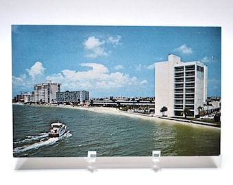 Vintage Clearwater Beach Florida Postcard: 1960s Motel Souvenir
