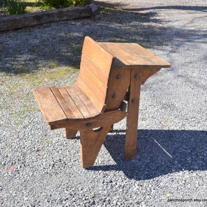 Vintage Oak Childs School Desk: Folding Seat, Tennessee Rural Antique