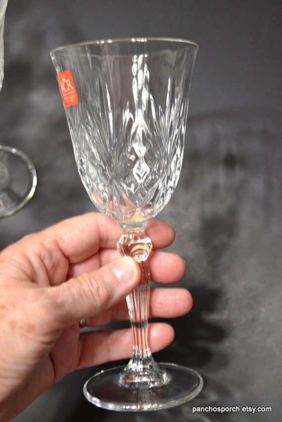 Vintage RCR Wine Glass Set of 6 Melodia Cristalleria Italiana Italian Royal  Crystal Rock Elegant Stemware Barware Panchosporch 