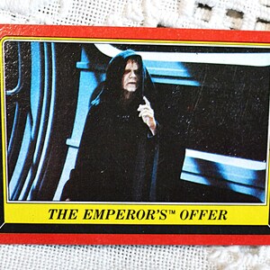 STAR WARS Le Retour du Jedi Carte à collectionner n° 118 Empereurs Topps 1983 Série 1 Film hollywoodien Sc Fi Memorabilia PanchosPorch