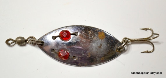 Vintage Red Eye Spinning Fishing Lure Original Hofschneider Lure With Hook  Sport Collectible Fishing Tackle Man Cave Panchosporch 