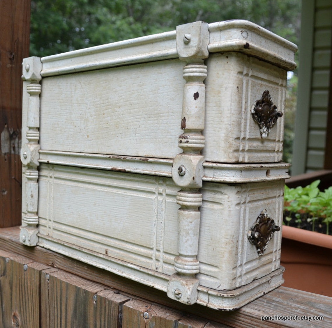 Vintage Sewing Machine Drawer Set of 2 With Framework Metal Etsy