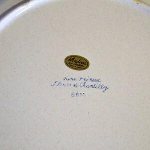 Vintage Andrea by Sadek Fleurs De Chantilly Round Platter Blue - Etsy