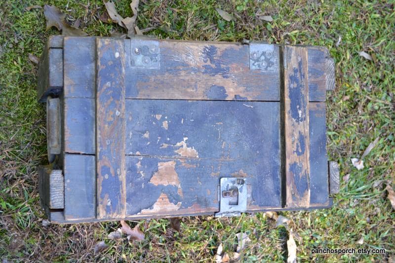 Vintage Wooden Ammo Box: Hinged Military Relic, Man Cave Decor - Etsy