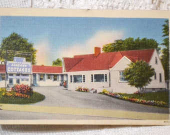 Vintage KENTUCKY-Postkarte Lakeview Hotel Zipper-Lobbie Americana Souvenir-Post-Karte-Tourismus-Memorabilia-Papier Ephemera PanchosPorch