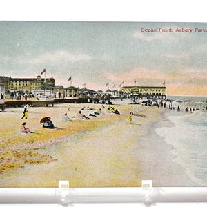 Vintage ASBURY PARK carte postale New Jersey Ocean Front Beach Boardwalk été souvenir carte postale souvenirs papier éphémères PanchosPorch