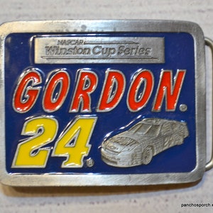 Vintage Jeff Gordon 24 Belt Buckle: Pewter NASCAR Winston Cup Legends