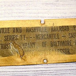 Vintage Louisville Nashville Railroad Metal Sign: Train Collectible Wall Plaque