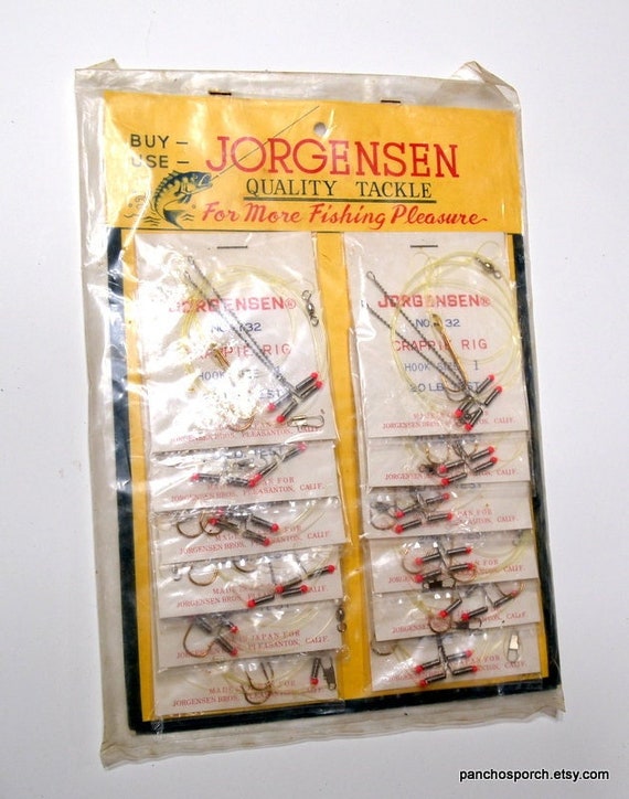 Vintage Jorgenson Crappie Rigs Size 1/0 Old Fishing Tackle Display