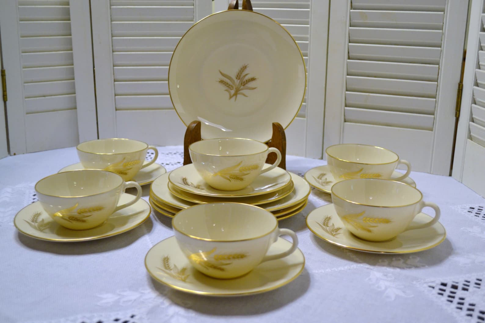Vintage Lenox China Wheat R442 Dinnerware Cream White Gold 11 Etsy