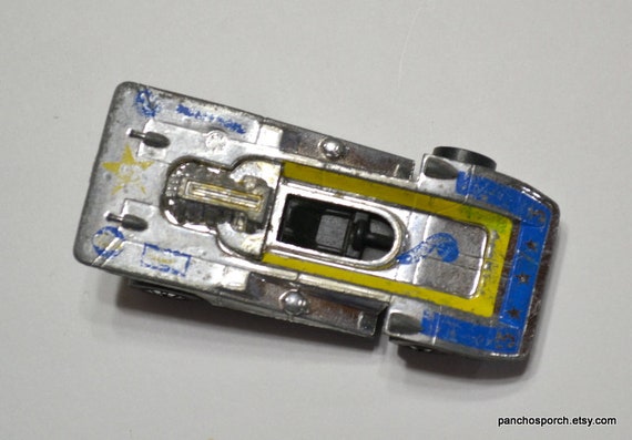 Vintage HOT WHEELS Steam Roller Redline 1973 Silver Blue