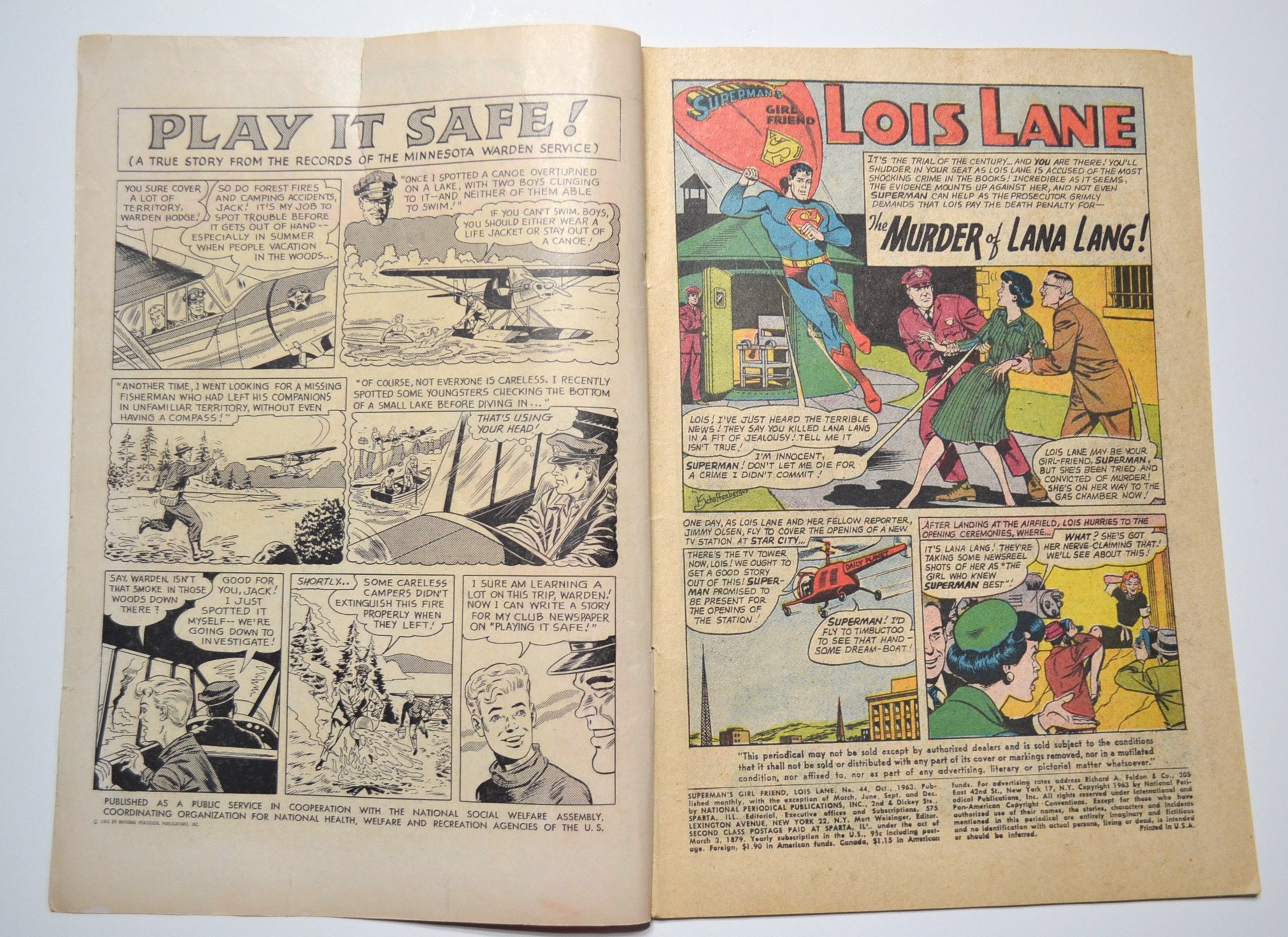 Vintage Lois Lane Comic Book 44 Supermans Girlfriend DC Comics - Etsy