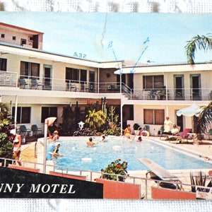 Vintage carte postale Floride Sunny Motel Clearwater Tropical vacances utilisé carte postale souvenirs papier publicitaire éphémères PanchosPorch