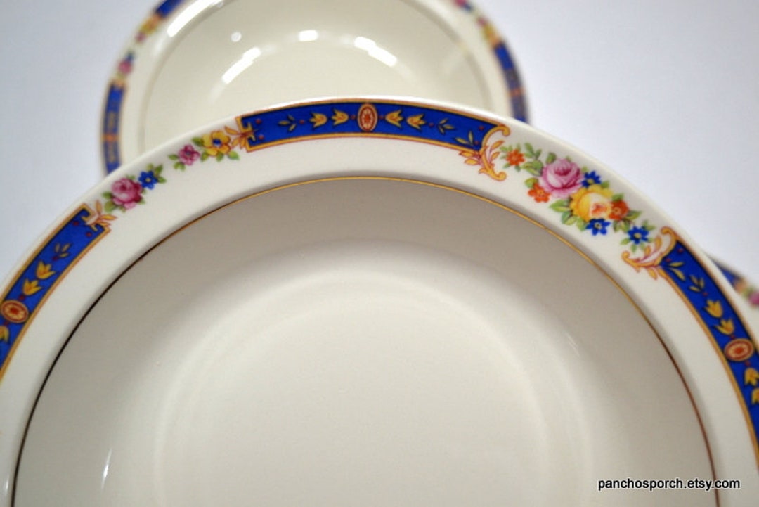 Vintage TAYLOR SMITH Taylor Floral Soup Bowl Set of 4 TST Art Deco ...