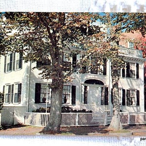 Vintage MASSACHUSETTS carte postale Nantucket The Macy Mansion Americana souvenir carte postale souvenirs papier éphémères PanchosPorch