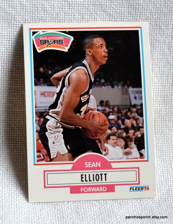 Sean Elliott Basketball Card 1990 Fleer No 171 NBA Basketball 