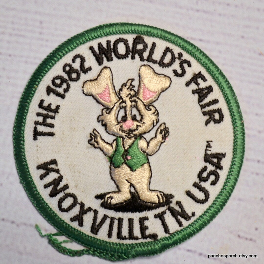 Vintage 1982 Worlds Fair Patch Rabbit Bunny Knoxville Tennessee ...