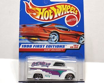 Vintage Hot Wheels Dairy Delivery: 1998 First Editions Diecast Truck 645 Unopened