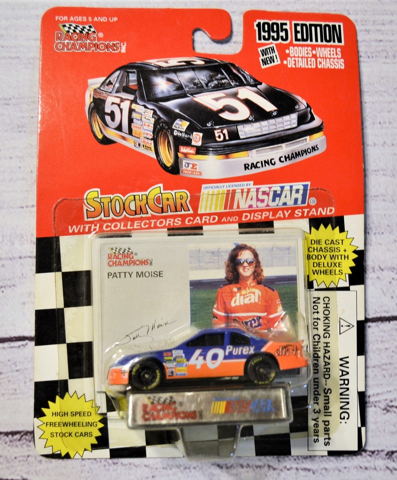 Vintage Patty Moise #40 Die Cast Car: 1995 Racing Champions