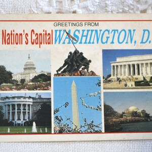 Carte postale vintage WASHINGTON DC Nations capitales monuments Iwo Jima carte postale souvenirs tourisme papier éphémères PanchosPorch
