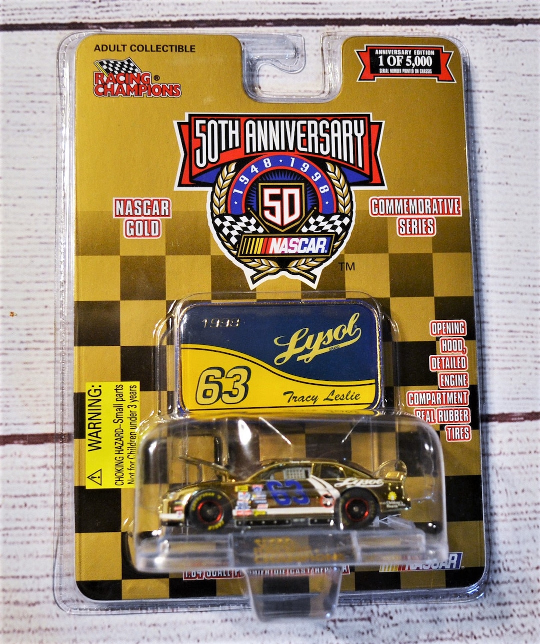 Vintage 24k Gold Tracy Leslie #63 Lysol NASCAR Diecast Car 1/64 - Etsy