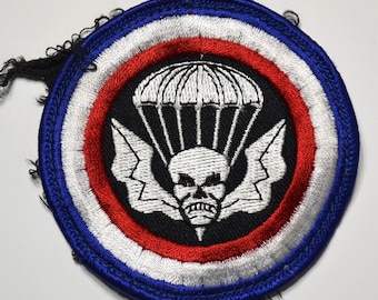 Vintage Military Patch 502nd Parachute Infantry US Army Airborne Skull Wings Embroidered Insignia Militaria Memorabilia PanchosPorch