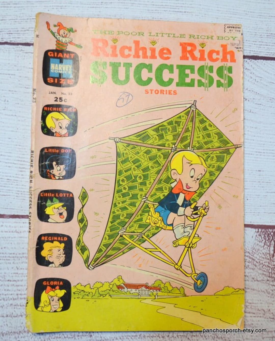 Grande Figurine Vintage Richie Rich (Crécerou) à Tête Oscillante - Occasion