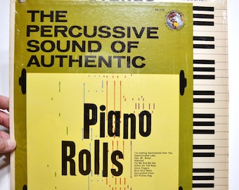 Vintage PIANO ROLLS Record Album Percussion Sound International Award Series Vinyl LP Album Photo Movie Prop Panchosporch