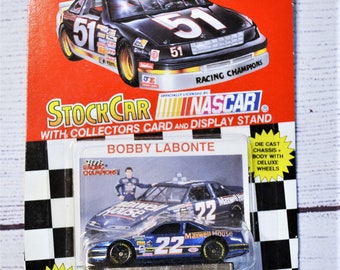 Vintage Bobby LaBonte 22 Diecast Car 1/64 Scale 1994 Trading Card Stock Car Racing Champions NASCAR Memorabilia Panchosporch