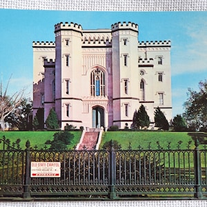 vintage LOUISIANE Carte Postale Baton Rouge Old State Capitol Souvenir Inutilisé Carte Postale Souvenirs Publicité Papier Ephemera PanchosPorch