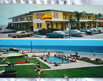 Vintage COPACABANA MOTEL Postcard Daytona Beach Florida Souvenir Used Post Card Memorabilia Advertising Paper Ephemera PanchosPorch