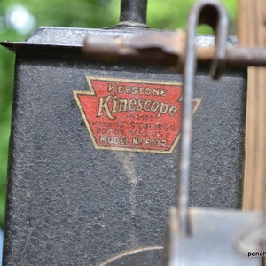 Vintage KEYSTONE KINESCOPE Projector Model 32 Black Metal Hand Crank ...