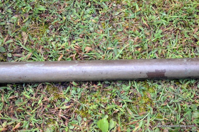 Antique Brass Foot Rail Original Aged Patina Round Ball Ends Etsy