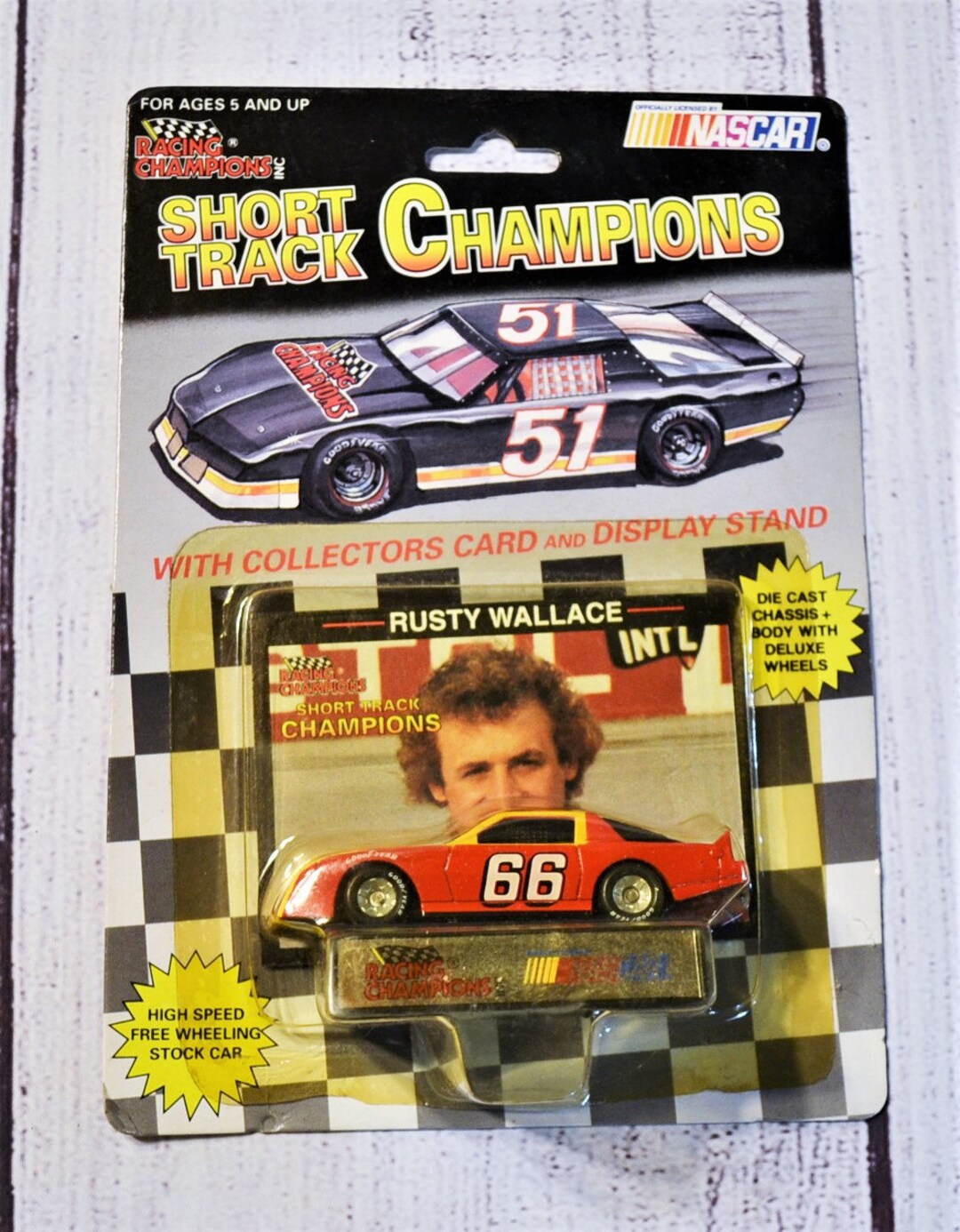 Vintage Rusty Wallace 66 Diecast Car 1/64 Scale Trading Card - Etsy