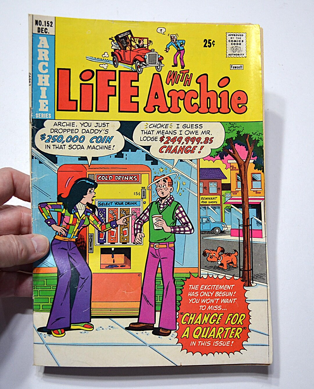 Vintage Life With Archie Comic Book, 1974 Archie Comics No 152 Vending ...