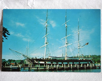 Vintage MASSACHUSETTS Postkarte Mystic Seaport Americana Urlaub Souvenir Postkarte Memorabilia Werbepapier Ephemera PanchosPorch