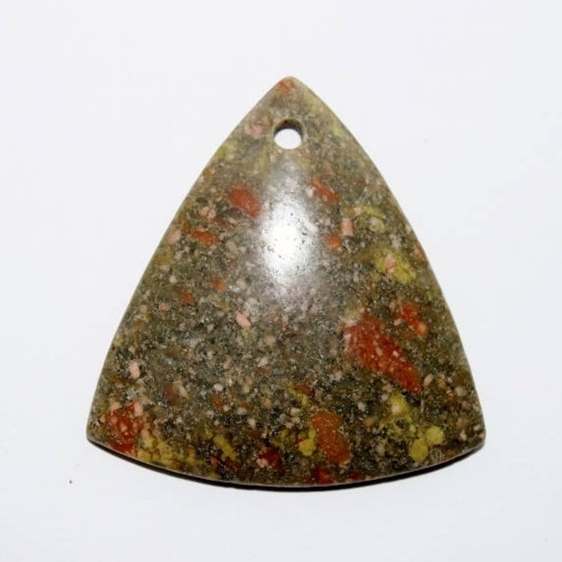 Cabachon Item 1 Natural Unakite Pendant Stone Focal Bead Pendant Bead